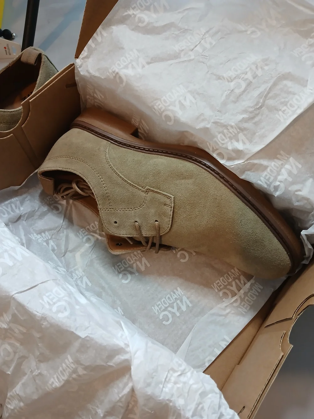 A174. Madden NYC Madden Terry Dress Men's Leather Derby Shoes US 9 NWT